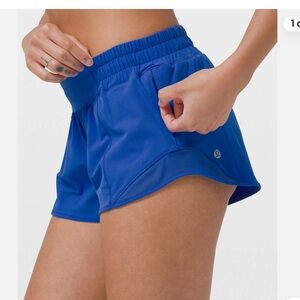 blue lululemon hotty hot shorts